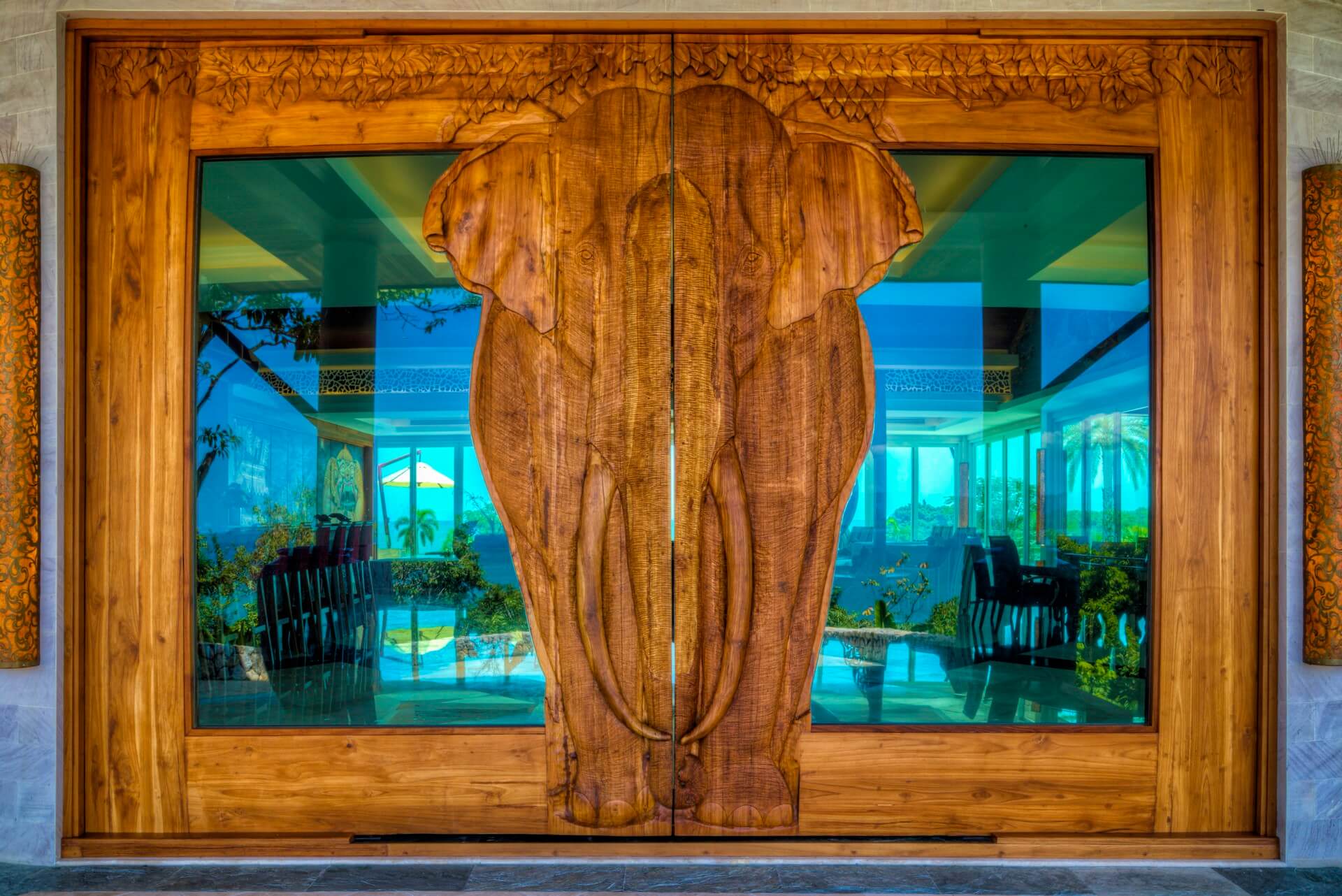 Ocean View Villa Main Entrance Elephant Doors » JAND Events